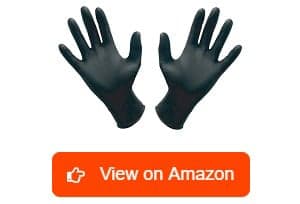 SAS Safety 66519 Raven Powder Free Disposable Black Nitrile 6 Mil Gloves