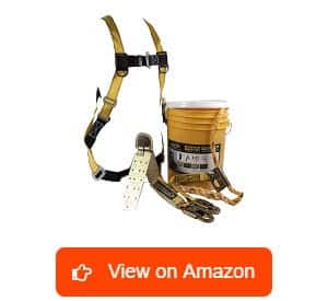 Guardian-Fall-Protection-(Qualcraft)-00815-BOS-T50-Bucket-of-Safe-Tie-with-Temper-Anchor,-50-Foot-Vertical-Lifeline-Assembly-and-HUV