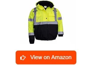 New York Hi Viz Workwear ANSI Class 3 WJ9012 2XL High Visibility Bomber Safety Jacket