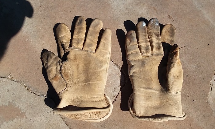 how to clean leather work gloves