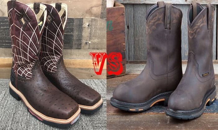 ariat vs justin work boot