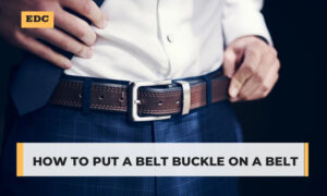 how to put a belt buckle on a belt