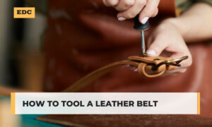 how to tool a leather belt