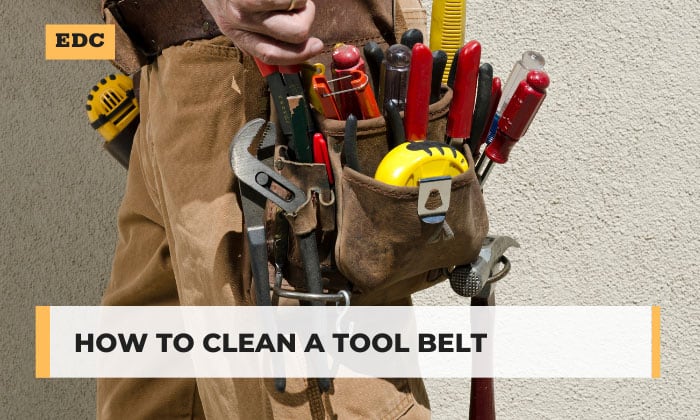 how to clean a tool belt