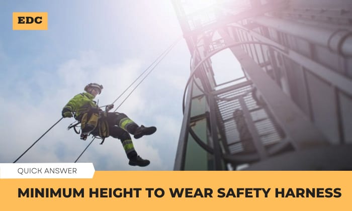 minimum height to wear safety harness