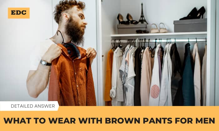 what to wear with brown pants for men